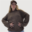 maglione con mezzo collo mud